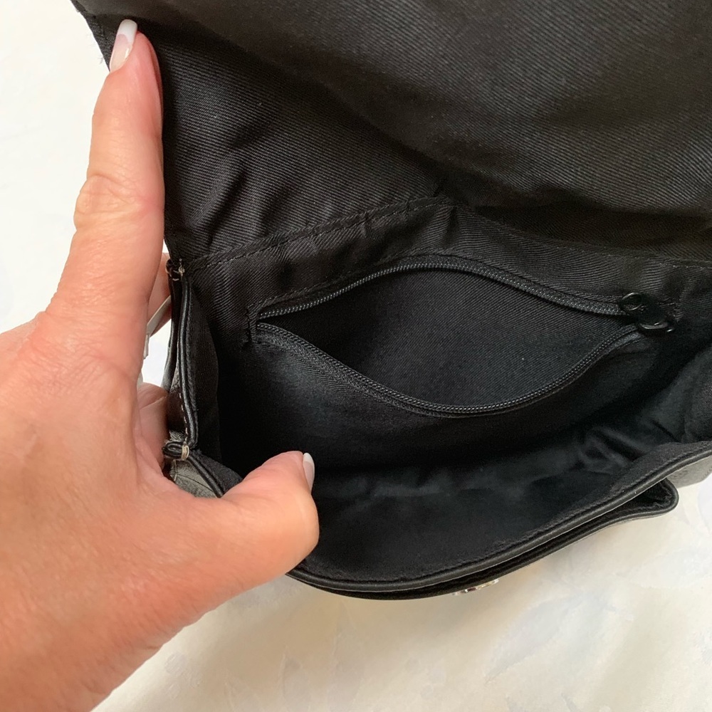 Fossil black leather crossbody - Picture 6 of 8